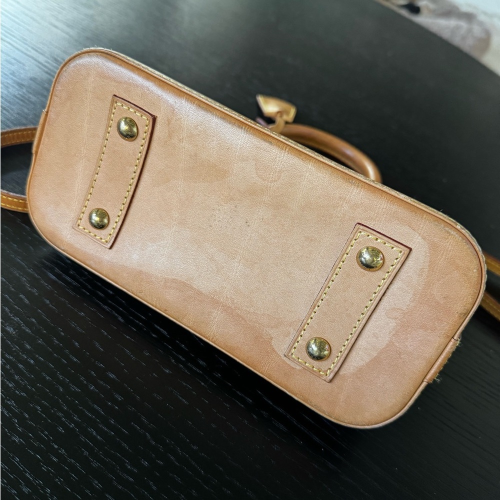 Louis Vuitton Monogram Mini Alma Satchel in Brown and Tan - Picture 9 of 9